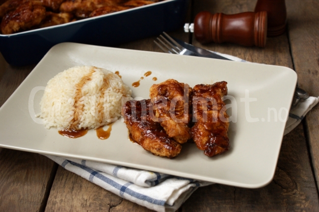 Kyllingfilet med teriyaki saus